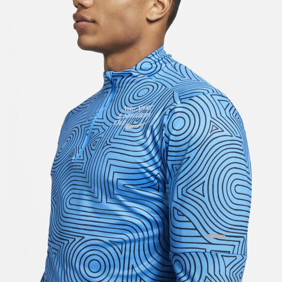 Nike Men’s Dri-FIT Element Quarter-Zip Running Top Blue FB9036-406, Size M (New) - Picture 14 of 15